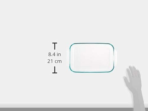 Pyrex Basics 2 Quart Glass Oblong Baking Dish, Clear 11.1 in. x 7.1 in. x 1.7 in....